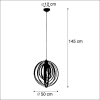 Design ronde hanglamp bruin hout - arrange