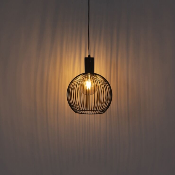 Design ronde hanglamp zwart 30 cm dos 14