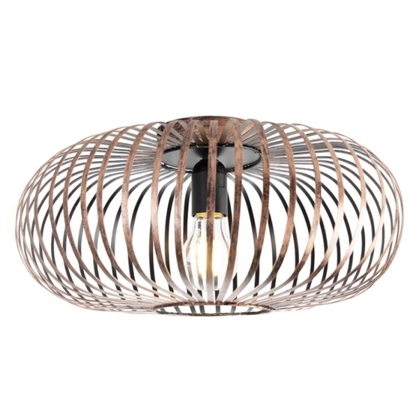 Design ronde plafondlamp roestbruin - johanna