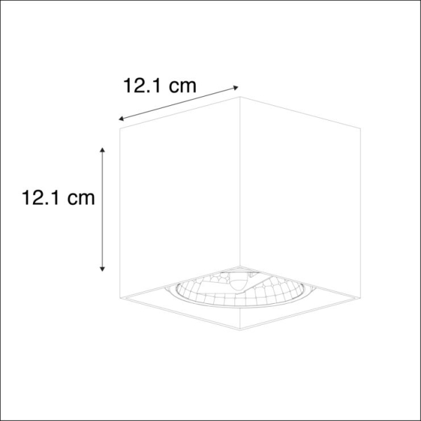 Design spot vierkant 1-lichts wit incl. G9 - Box