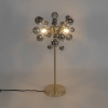 Design tafellamp messing met smoke glas 3-lichts - explode