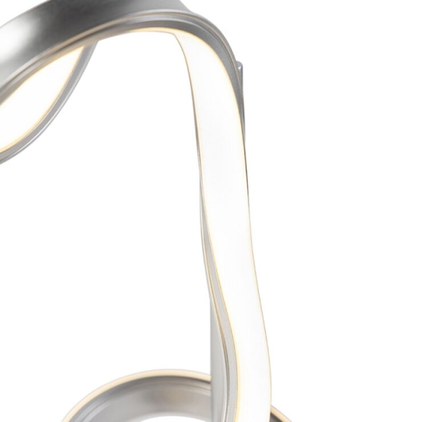 Design tafellamp zilver incl. Led en dimmer - krisscross