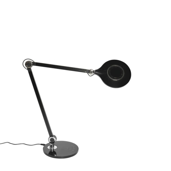 Design tafellamp zwart incl. Led met touch en inductielader - don