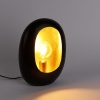 Design tafellamp zwart met gouden binnenkant 36 cm - cova