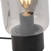 Design tafellamp zwart met smoke glas - bliss cute
