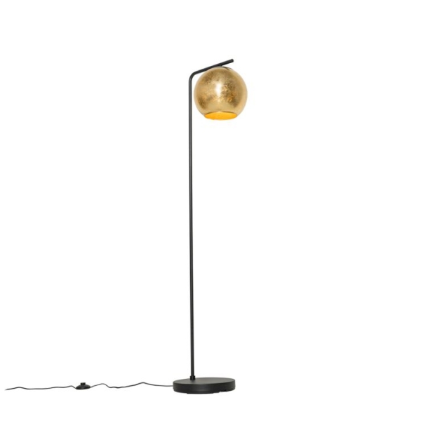 Design vloerlamp goud met zwart - bert