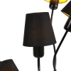 Design vloerlamp zwart 5-lichts met klemkap - wimme