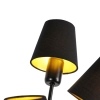 Design vloerlamp zwart 5-lichts met klemkap - wimme