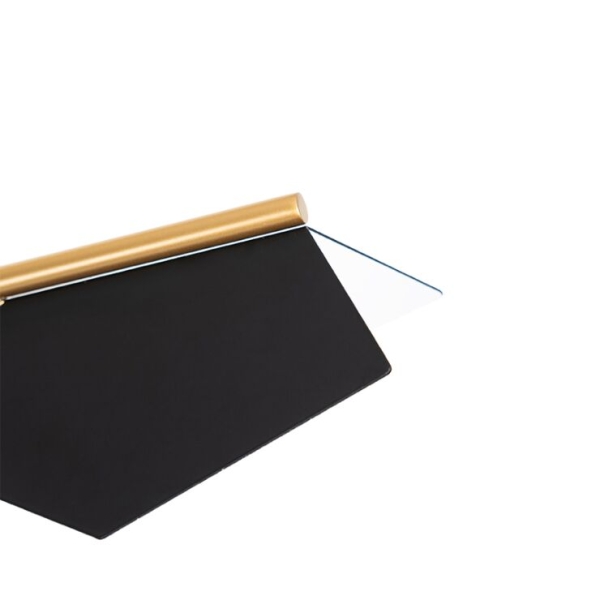 Design vloerlamp zwart met goud - sinem