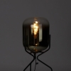 Design vloerlamp zwart met goud glas - bliss