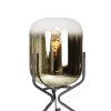 Design vloerlamp zwart met goud glas - bliss