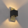 Design wandlamp zwart met goud - amy