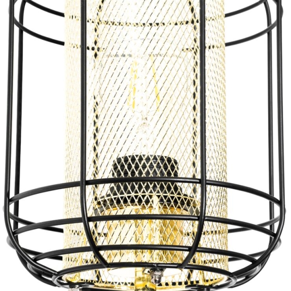 Design wandlamp zwart met goud - gaze up