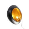 Design wandlamp zwart met gouden binnenkant 46 cm - cova