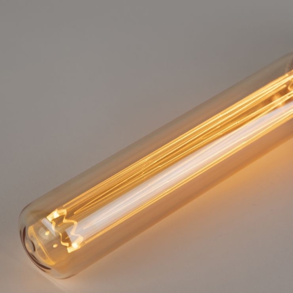 E27 led filament buislamp met amberkleurig glas 2w 65 lumen 1800k