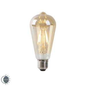 E27 LED lamp ST64 goud met licht-donker sensor 4W 400 lm 2200K