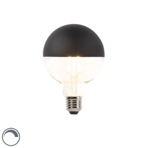 E27 dimbare LED filamentlamp kopspiegel G95 zwart 550lm 2700K