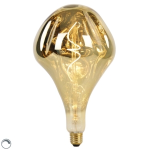 E27 dimbare LED lamp G165 spiegel goud 6W 100 lm 1800K