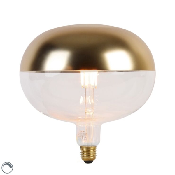 E27 dimbare LED lamp kopspiegel goud 6W 360 lm 1800K