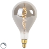 E27 dimbare LED spiraal filament lamp A165 smoke 4W 120 lm 1800K