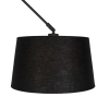 Hanglamp met linnen kap zwart 35 cm - blitz i zwart