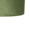 Hanglamp zwart met velours kap groen met goud 35 cm - blitz
