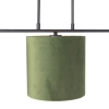 Hanglamp met velours kappen groen met goud 20cm - combi 3 deluxe