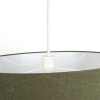 Hanglamp wit met groene kap 50 cm - combi 1