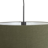 Hanglamp zwart met groene kap 50 cm - combi 1
