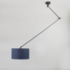 Hanglamp zwart met kap 35 cm blauw verstelbaar - blitz i