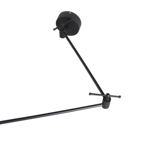 Hanglamp zwart met kap 35 cm donkergrijs verstelbaar - blitz
