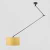 Hanglamp zwart met kap 35 cm geel verstelbaar - blitz i