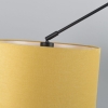 Hanglamp zwart met kap 35 cm geel verstelbaar - blitz i