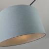 Hanglamp zwart met kap 35 cm lichtblauw verstelbaar - blitz