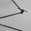 Hanglamp zwart met kap 35 cm lichtblauw verstelbaar 2-lichts - blitz