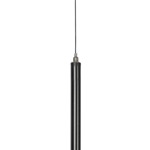 Hanglamp zwart met voetschakelaar 3-lichts - jeana luxe
