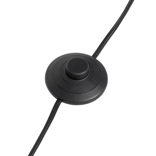 Hanglamp zwart met voetschakelaar 3-lichts - jeana luxe