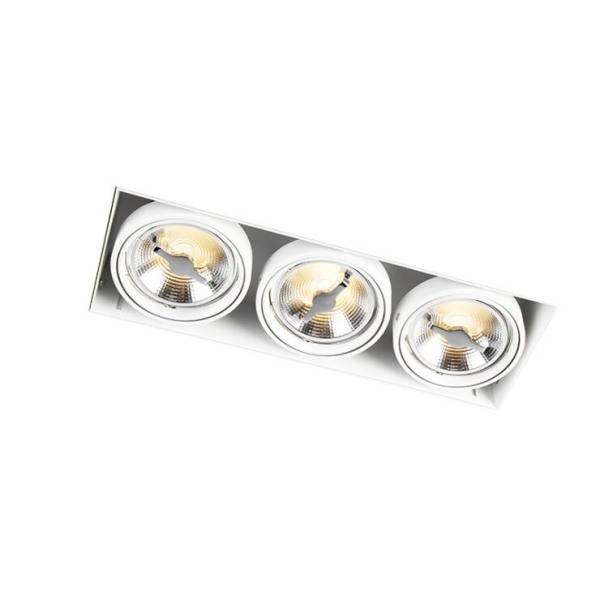 Inbouwspot wit ar111 trimless 3-lichts - oneon