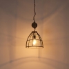 Industriele hanglamp donkergrijs met hout 34 cm arthur 14