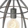 Industriële hanglamp zwart met hout 34 cm - arthur