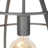 Industriële hanglamp zwart met hout 47 cm - arthur