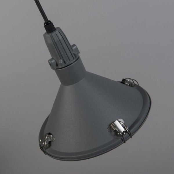 Industriële hanglamp grijs ip44 - vida