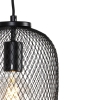 Industriële hanglamp zwart 45 cm 3-lichts - bliss mesh