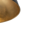 Industriële hanglamp zwart met goud 2-lichts - magnax