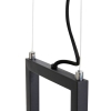 Industriële hanglamp zwart met rek 4-lichts gu10 - cage rack