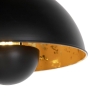 Industriële hanglampen zwart met goud 2-lichts - magna eglip
