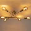 Industriële plafondlamp goud 6-lichts - sydney bondi
