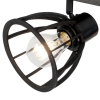 Industriële plafondlamp zwart 3-lichts - fotu