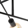 Industriële plafondlamp zwart 6-lichts - sydney bondi
