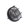 Industriele ronde wandlamp zwart ip44 noutica 14